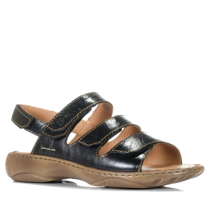 Josef Seibel Debra 57 Schwarz Black, Womens, black, flats, josef seibel, sandals, womens