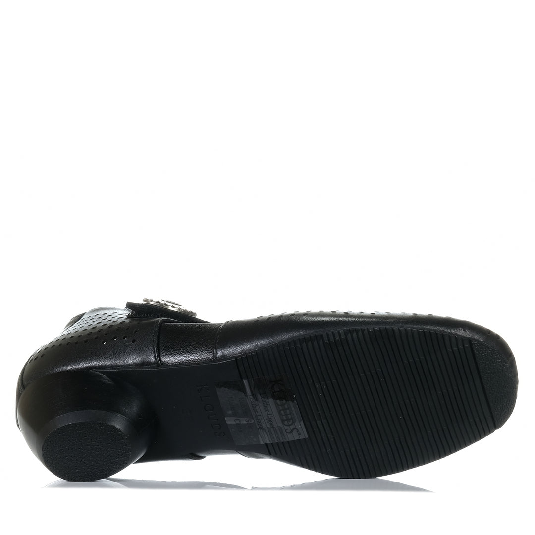 Klouds Darlene Black, Womens, black, flats, Klouds, shoes, wide, womens