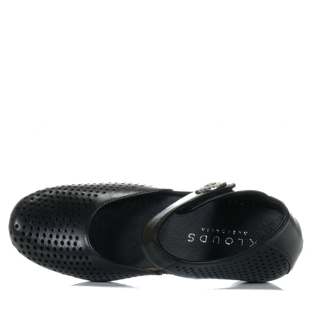 Klouds Darlene Black, Womens, black, flats, Klouds, shoes, wide, womens