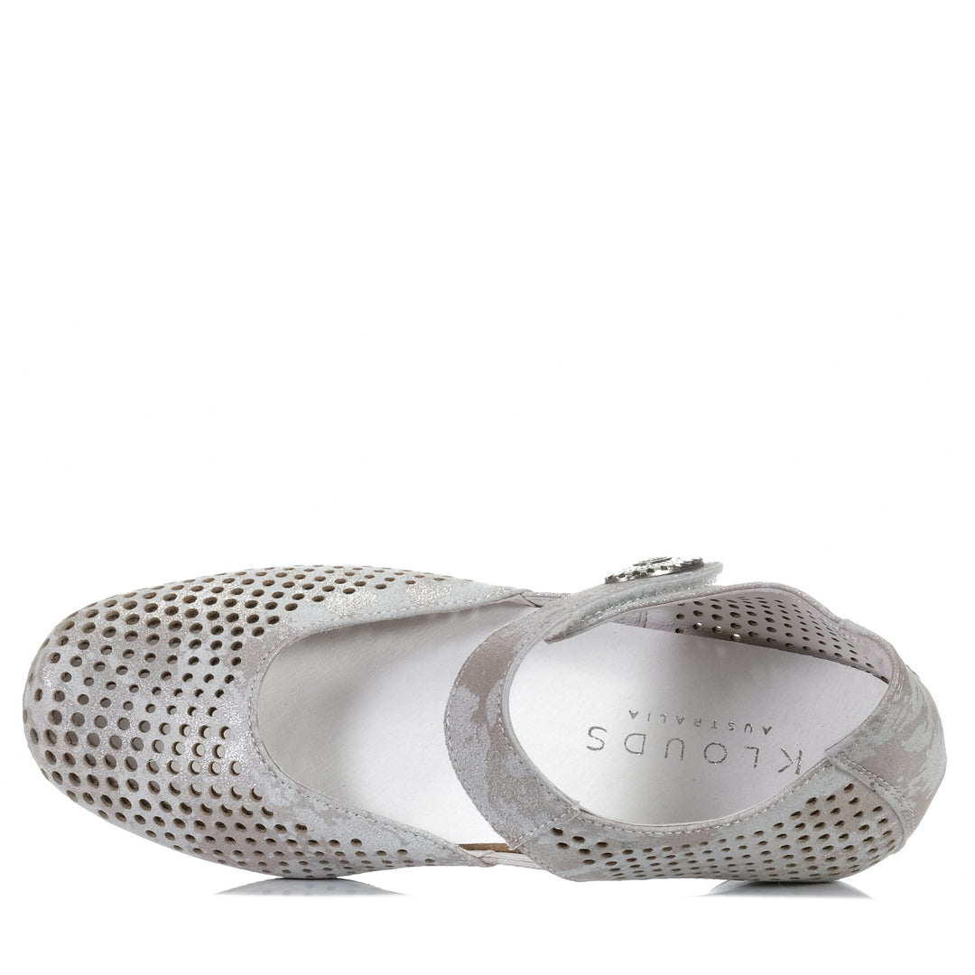 Klouds Darlene Metallic, Womens, flats, Klouds, metallic, shoes, wide, womens