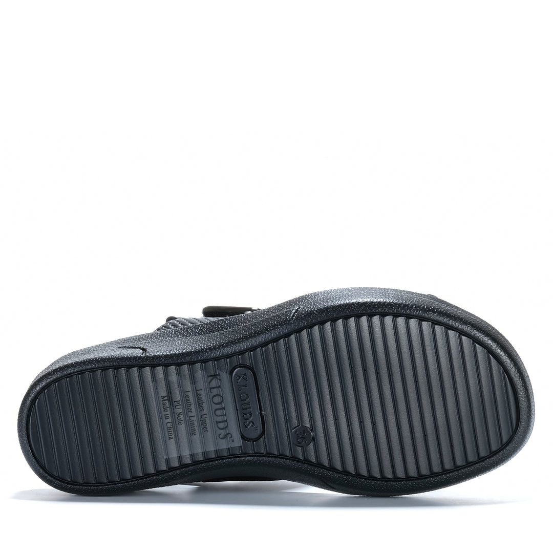 Klouds Elegance Luxe Black Womens Sandals