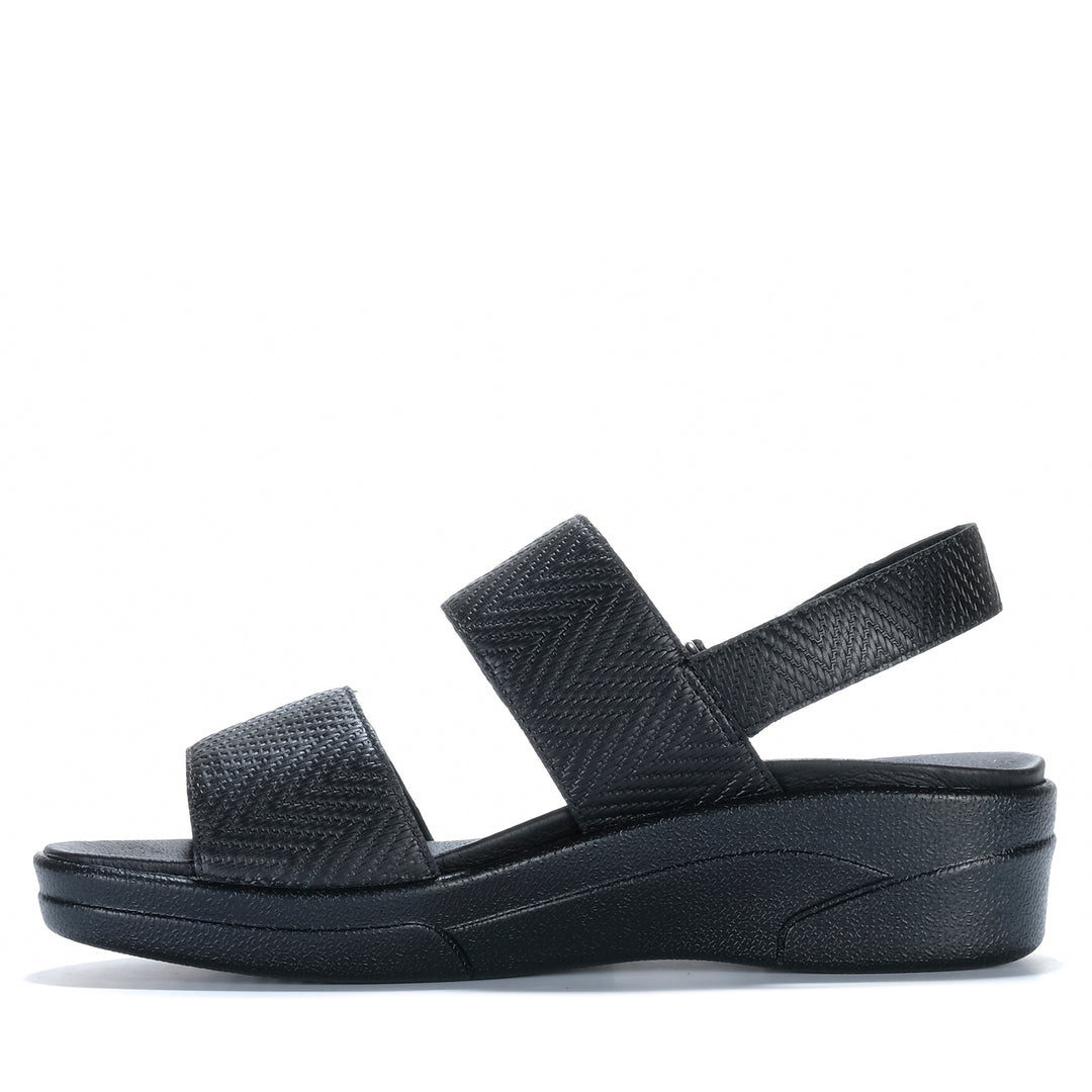 Klouds Elegance Luxe Black Womens Sandals