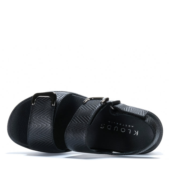 Klouds Elegance Luxe Black Womens Sandals