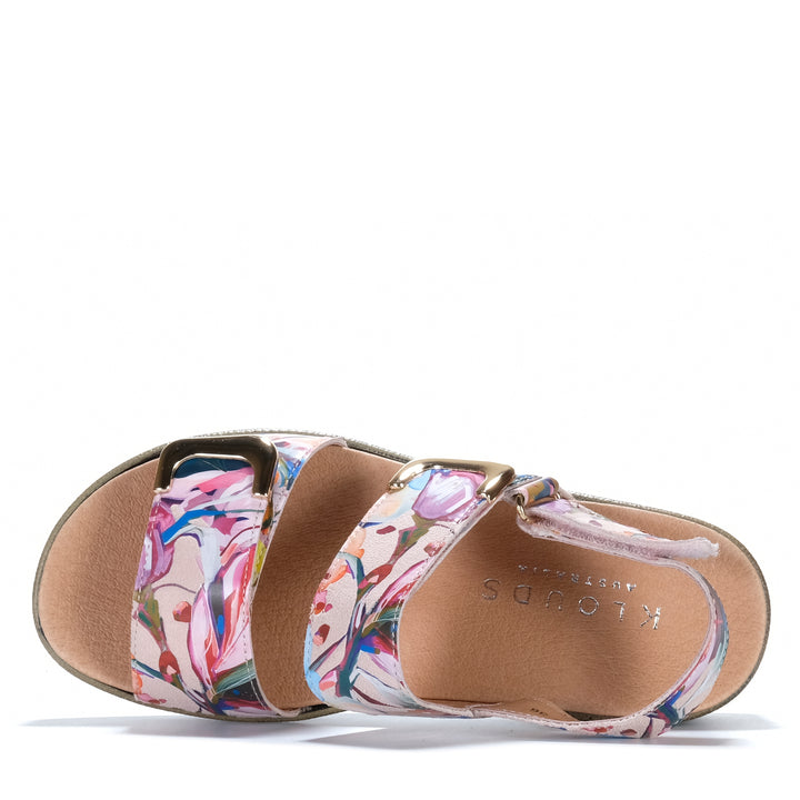 Klouds Elegance Print Hibiscus Womens Sandals
