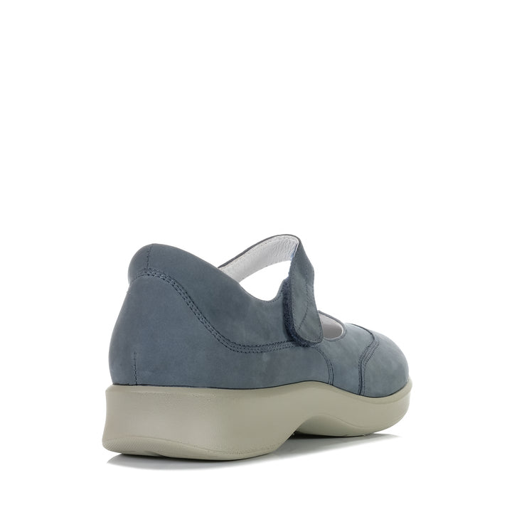 Klouds Yanis XW Denim Nubuck, Womens, blue, flats, klouds, shoes, wide, womens