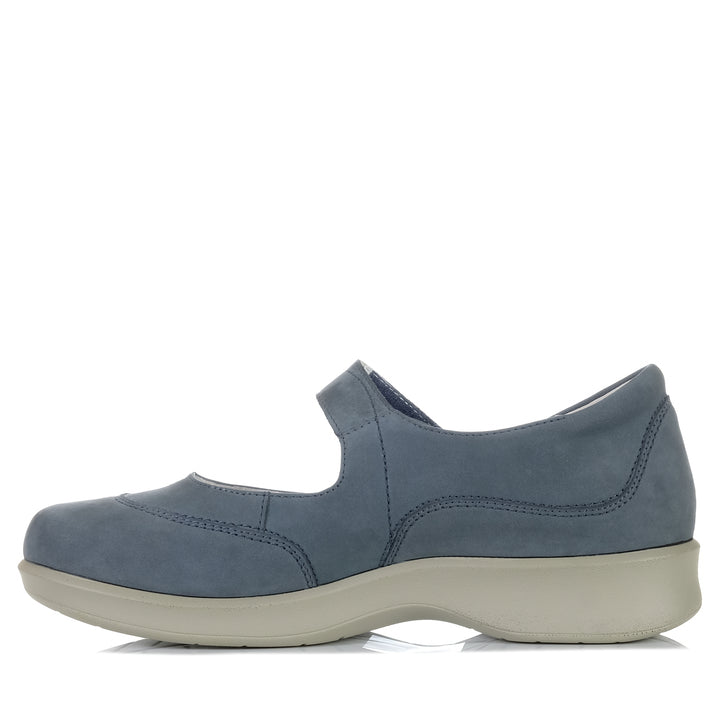 Klouds Yanis XW Denim Nubuck, Womens, blue, flats, klouds, shoes, wide, womens