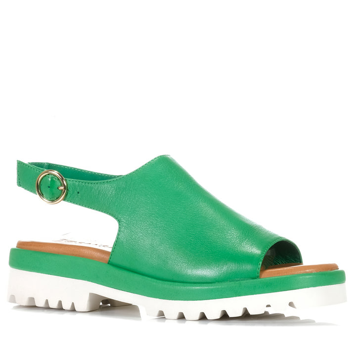 Le Sansa Briar Fern Green, Womens, flats, green, le sansa, sandals, womens