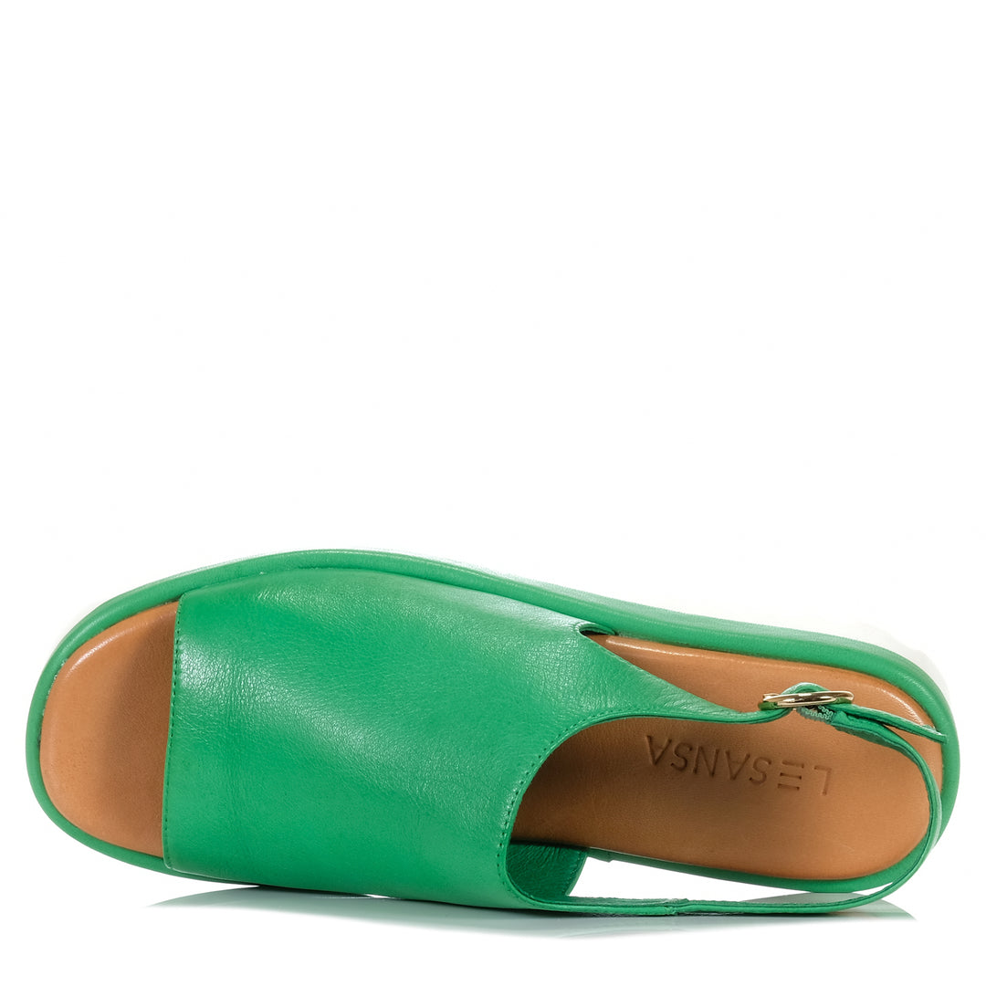 Le Sansa Briar Fern Green, Womens, flats, green, le sansa, sandals, womens