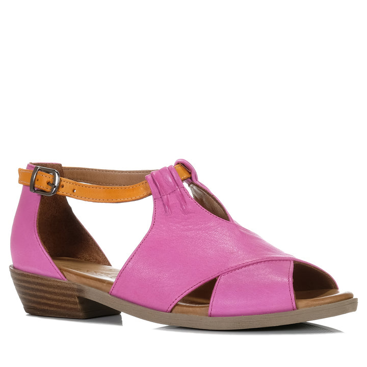 Le Sansa Digby Bead/Orange, Womens, flats, Le Sansa, orange, pink, sandals, womens