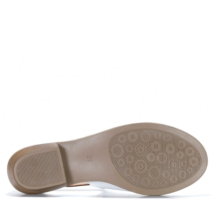 Le Sansa Digby White/Tan Womens Sandals