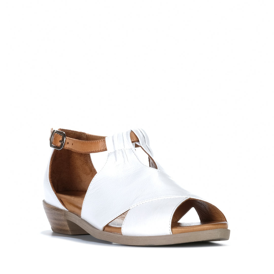 Le Sansa Digby White/Tan Womens Sandals