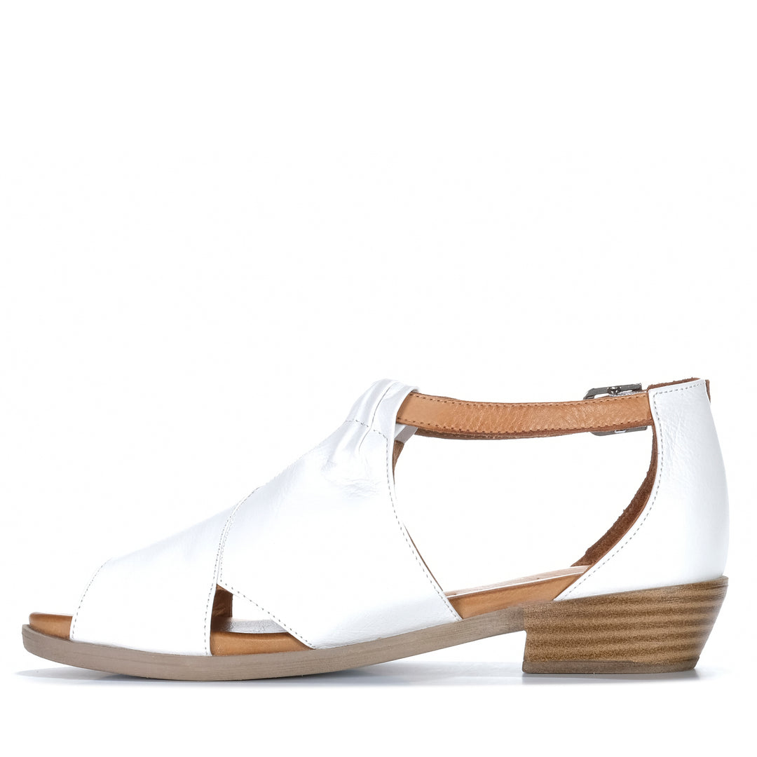 Le Sansa Digby White/Tan Womens Sandals