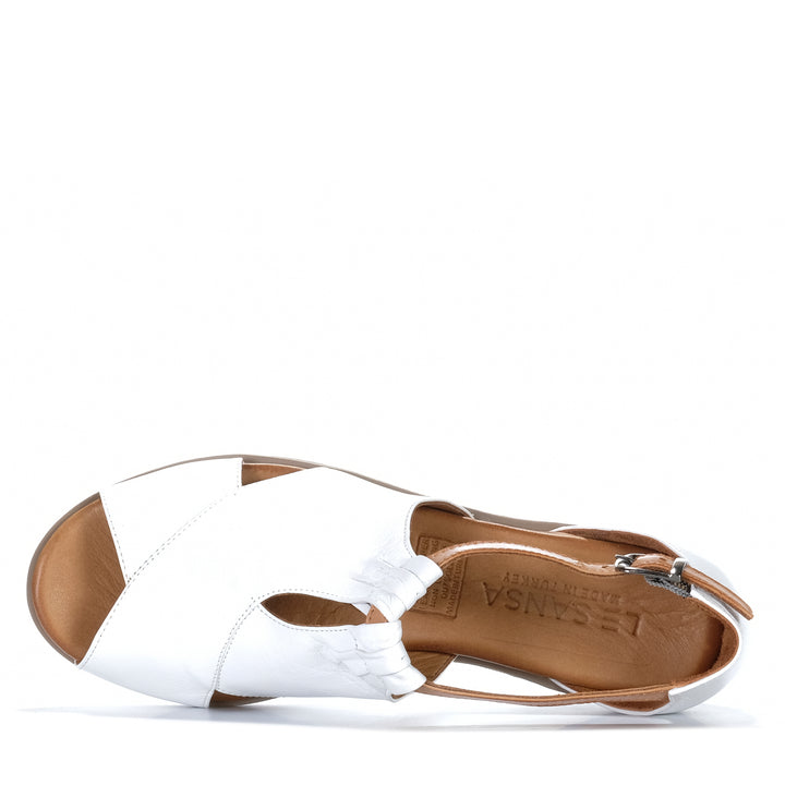 Le Sansa Digby White/Tan Womens Sandals
