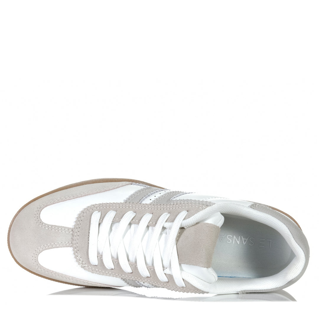 Le Sansa Jasper White/Grey Womens Sneakers