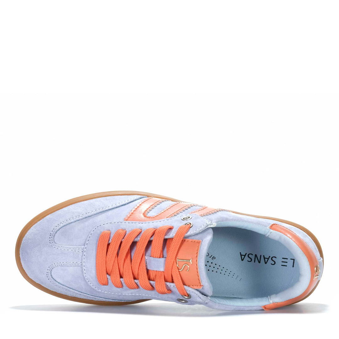 Le Sansa Juno Pale Blue/Orange Womens Sneakers