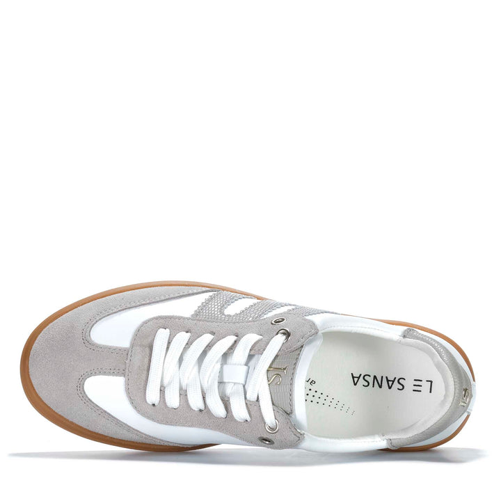 Le Sansa Juno White/Grey Womens Sneakers