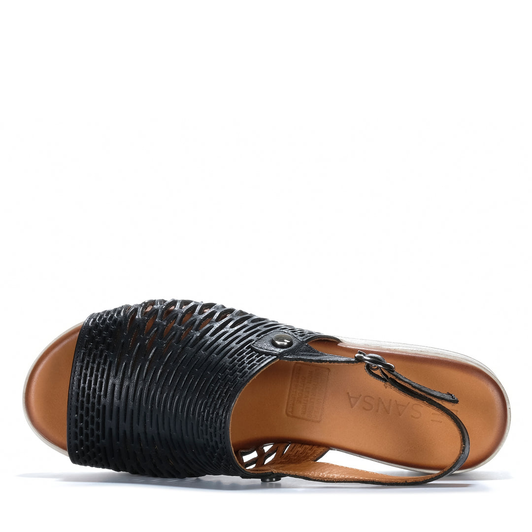 Le Sansa Topaz Black Womens Sandals
