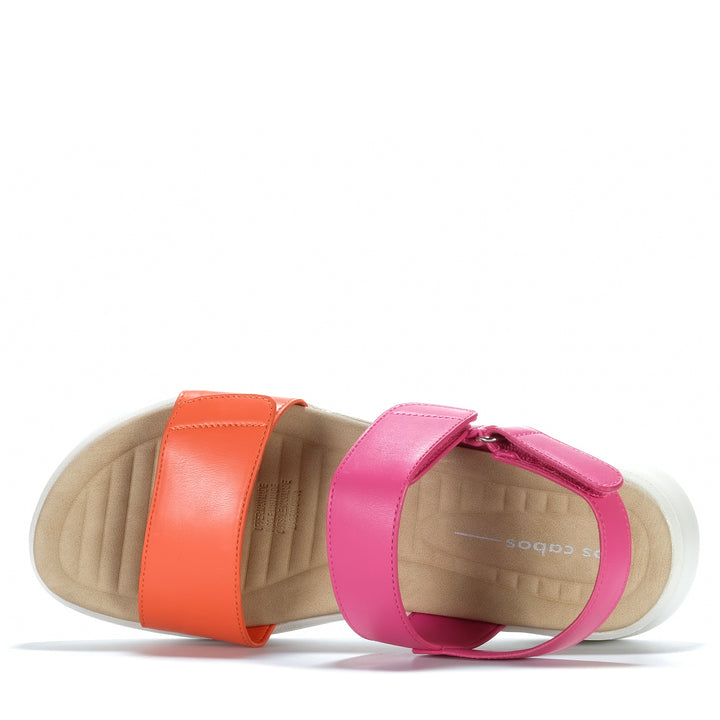 Los Cabos Arica Orange/Fucshia Womens Sandals