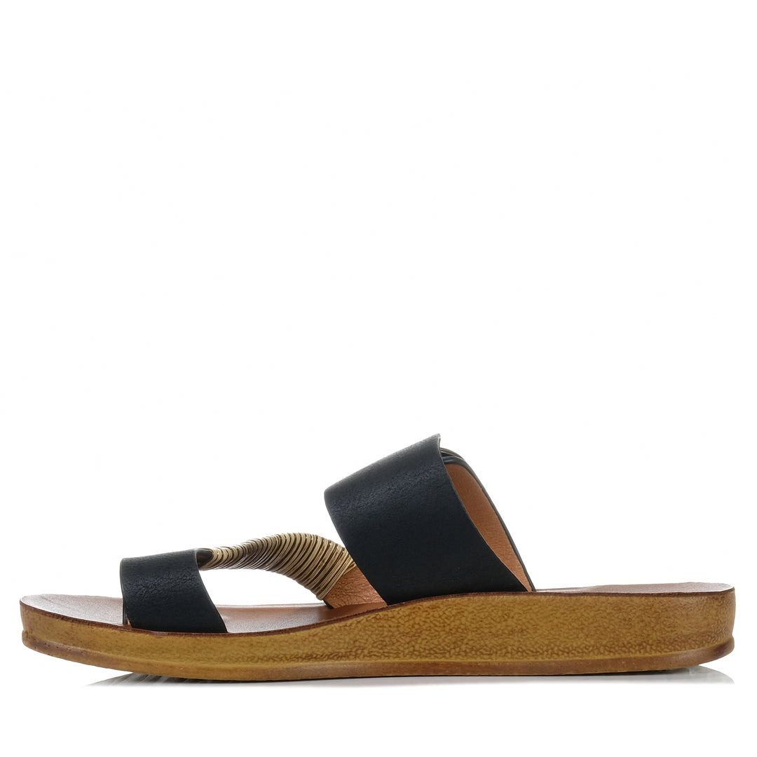 Los Cabos Bria Black, Womens, black, flats, los cabos, sandals, womens