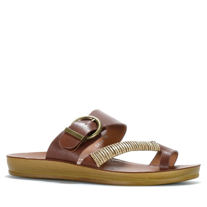 Los Cabos Bria Cognac Womens Sandals
