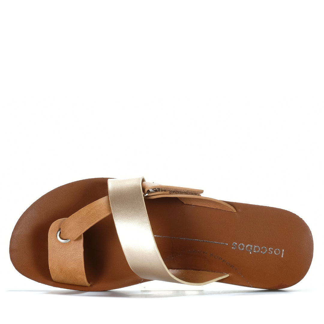 Los Cabos Bry Brandy/Soft Gold Womens Sandals