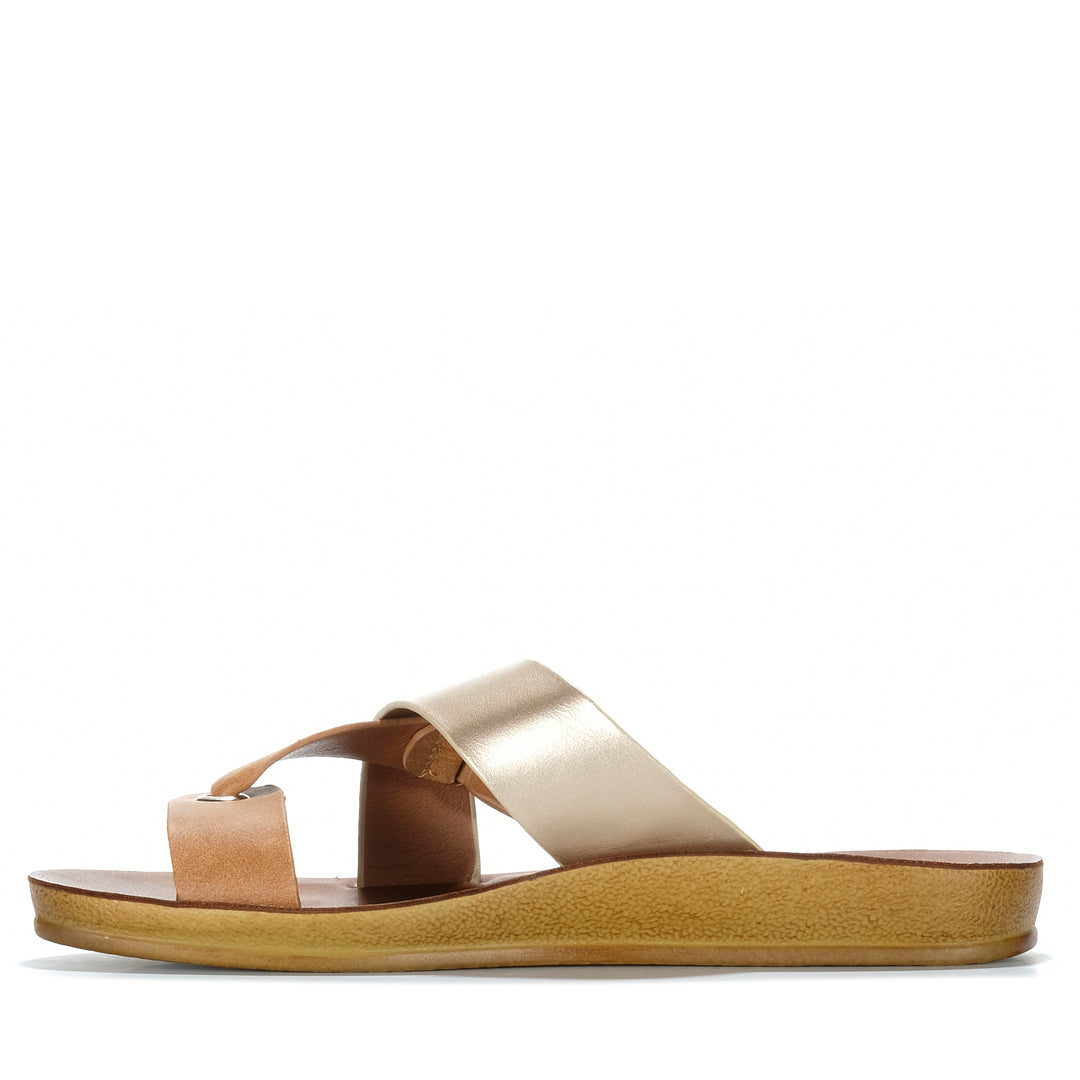 Los Cabos Bry Brandy/Soft Gold Womens Sandals