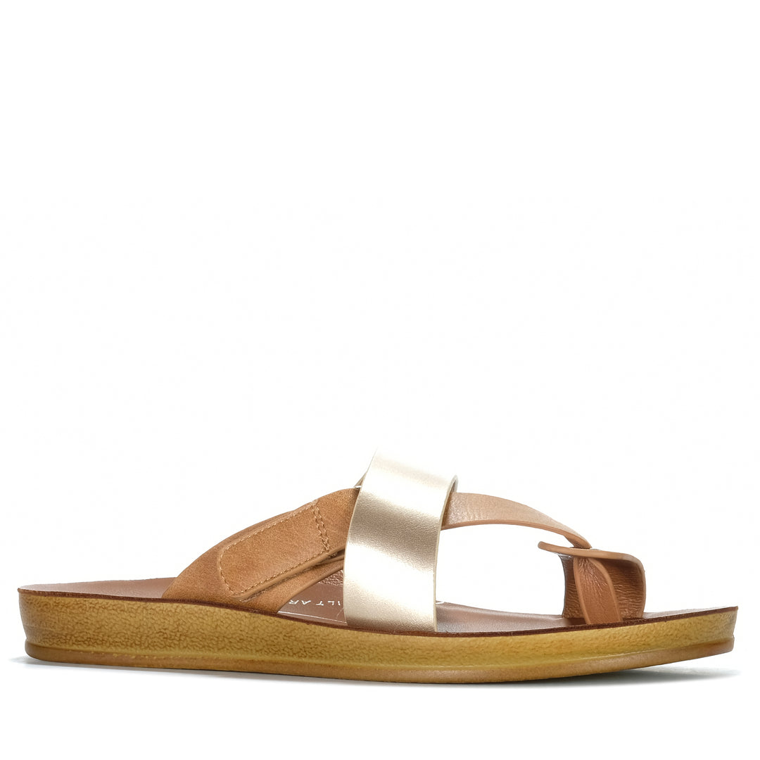 Los Cabos Bry Brandy/Soft Gold Womens Sandals