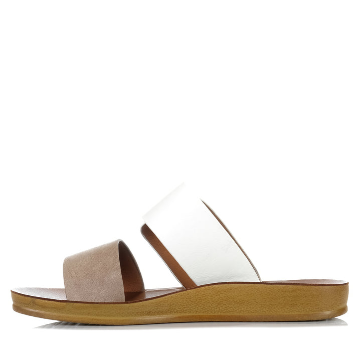 Los Cabos Doti Taupe/White, Womens, flats, Los Cabos, multi, sandals, womens