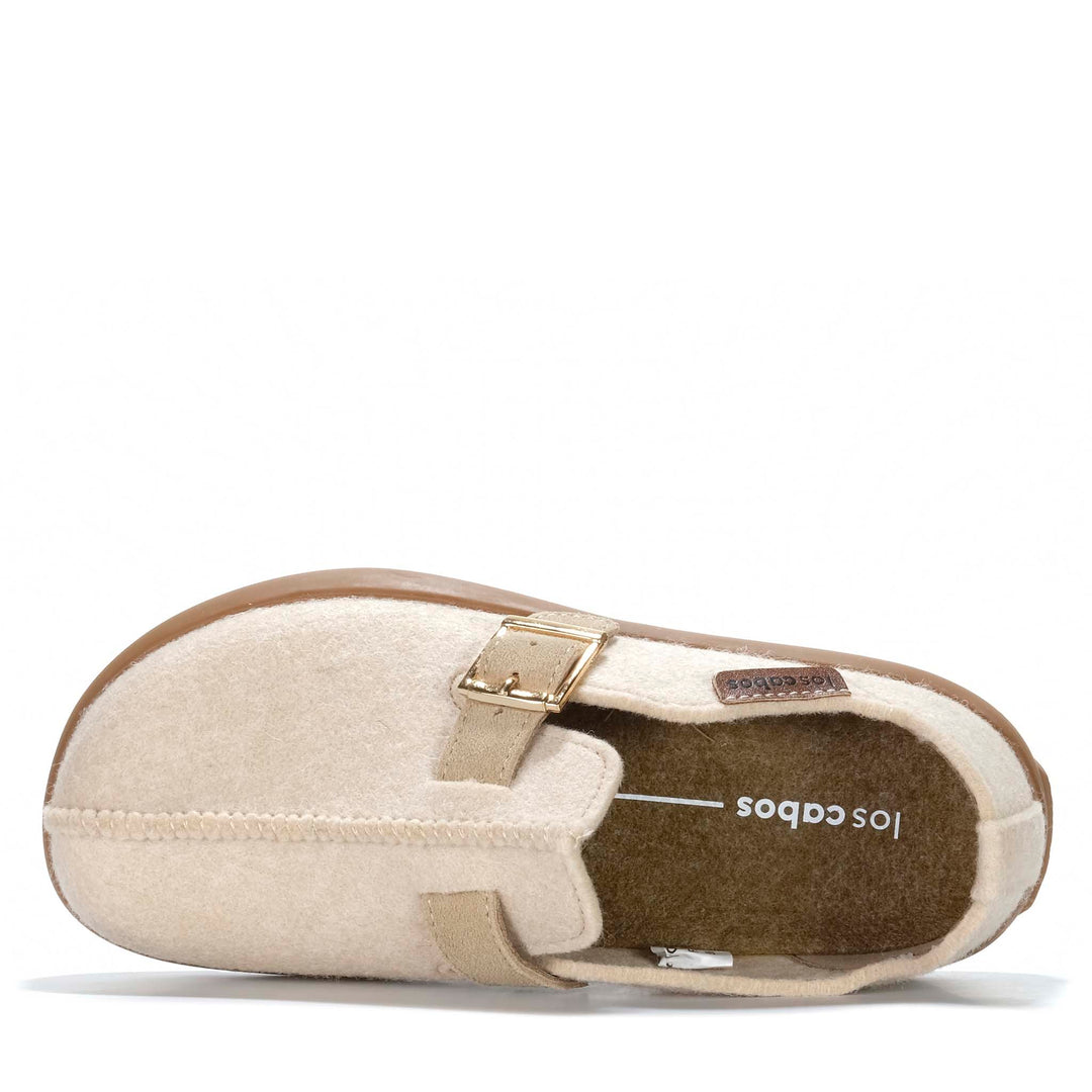 Los Cabos Feltsome Vanilla Womens Slippers