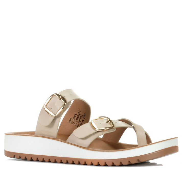 Los Cabos Nins Oats, Womens, flats, los cabos, sandals, taupe, womens