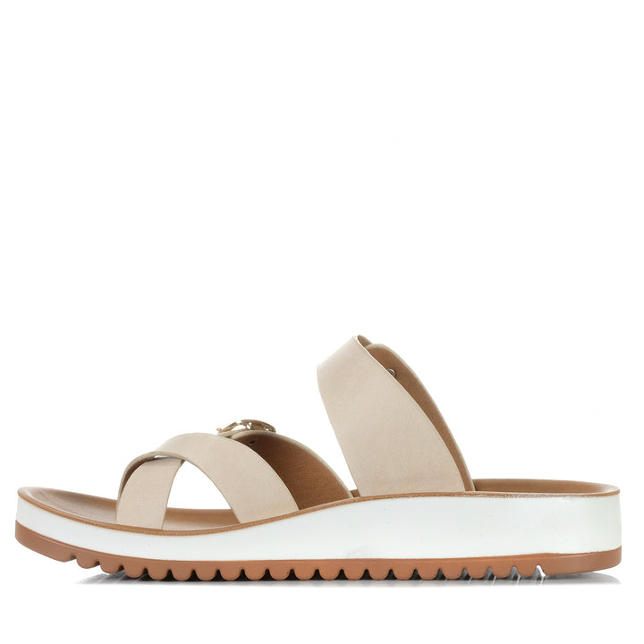 Los Cabos Nins Oats, Womens, flats, los cabos, sandals, taupe, womens