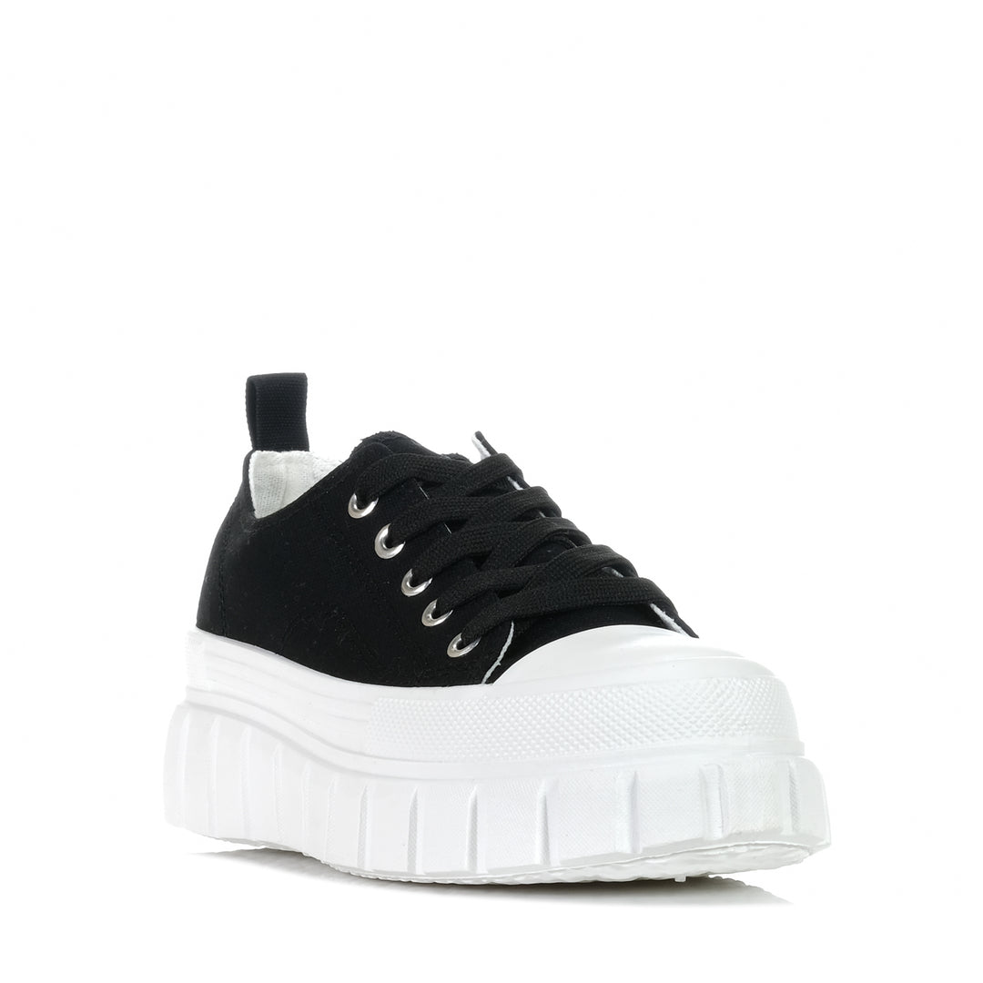 Los Cabos Runna Black Textile, 36 EU, 37 EU, 38 EU, 39 EU, 40 EU, 41 EU, 42 EU, black, flats, los cabos, low-tops, shoes, sneakers, womens