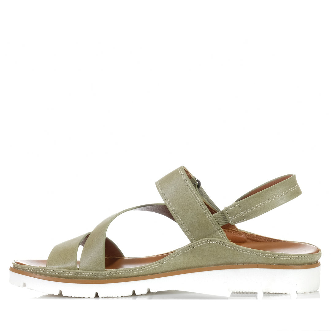 Los Cabos Ashli Sage, Womens, flats, green, Los Cabos, sandals, womens