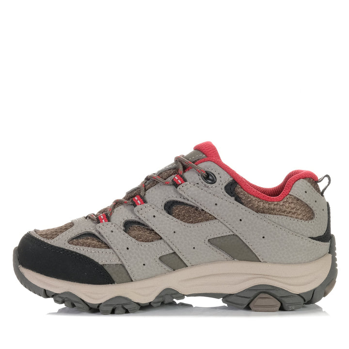 Merrell Moab 3 Low Waterproof Kids Boulder/Red, 1 US, 2 US, 3 US, 4 US, 5 US, 6 US, brown, kids, Merrell, multi, sports, waterproof, youth
