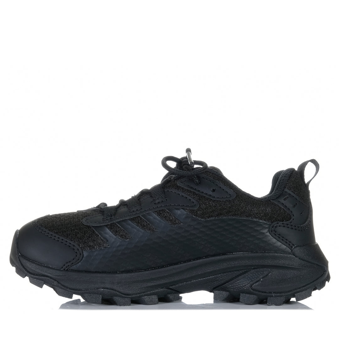 Merrell Moab Speed 2 Low Waterproof Triple Black Youth Sports