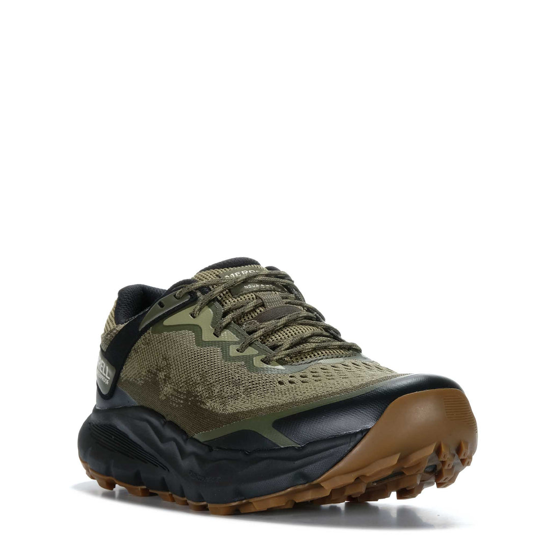 Merrell Nova 4 Waterproof Olive Mens Running &amp; Walking