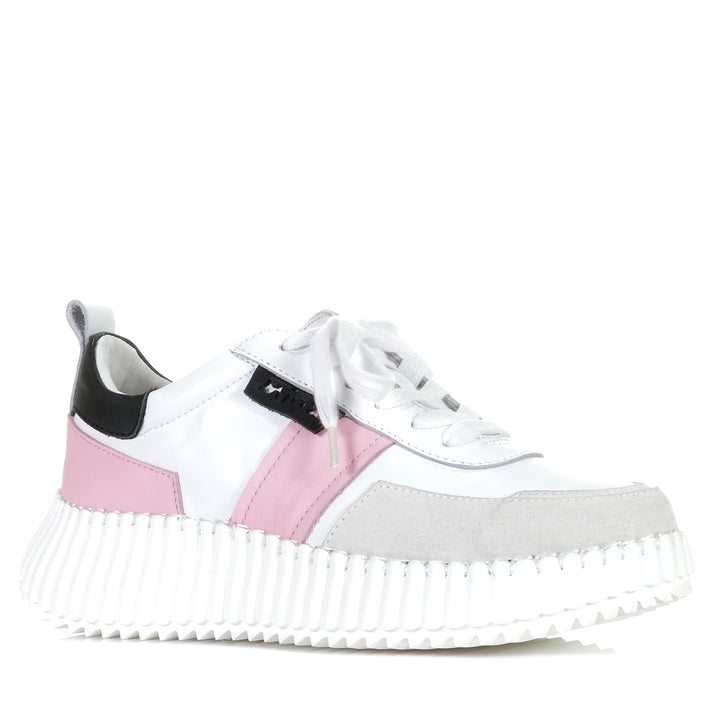 Minx Racer White/Pink, 37 EU, 38 EU, 39 EU, 40 EU, 41 EU, low-tops, Minx, sneakers, white, womens