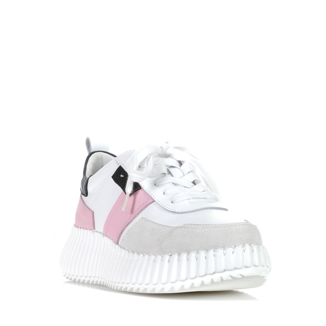 Minx Racer White/Pink, 37 EU, 38 EU, 39 EU, 40 EU, 41 EU, low-tops, Minx, sneakers, white, womens