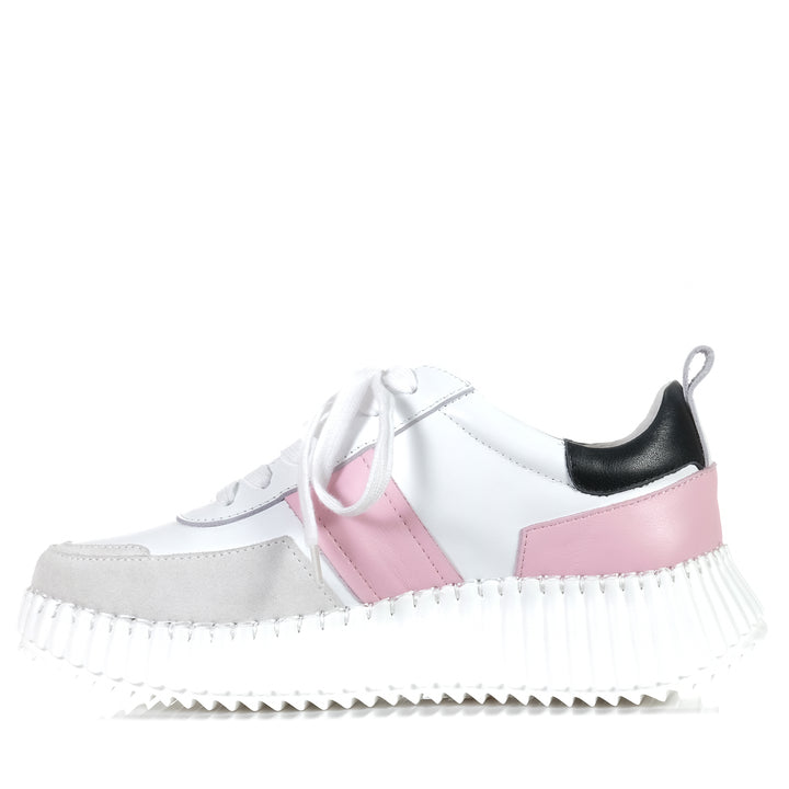 Minx Racer White/Pink, 37 EU, 38 EU, 39 EU, 40 EU, 41 EU, low-tops, Minx, sneakers, white, womens