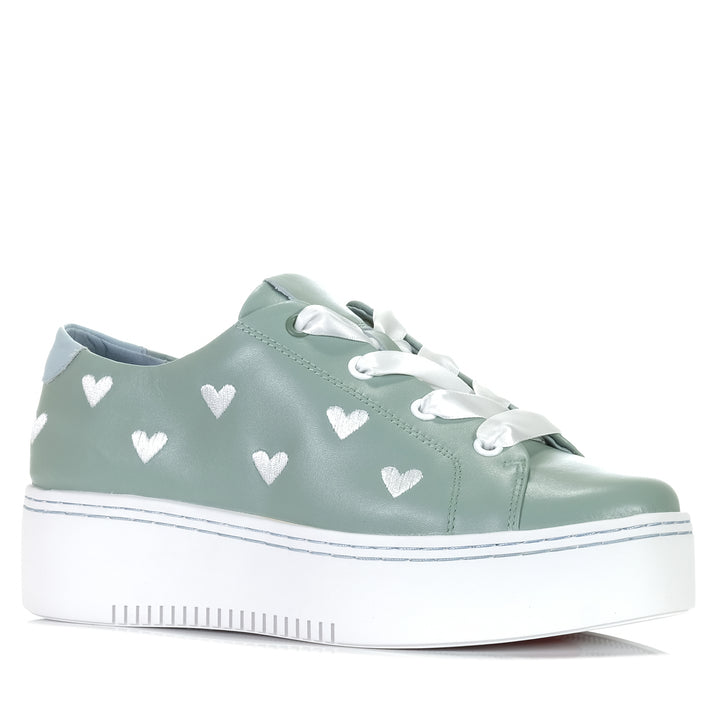 Minx Ace Of Hearts Soft Mint, 37 EU, 38 EU, 39 EU, 40 EU, 41 EU, flats, green, low-tops, Minx, shoes, sneakers, womens