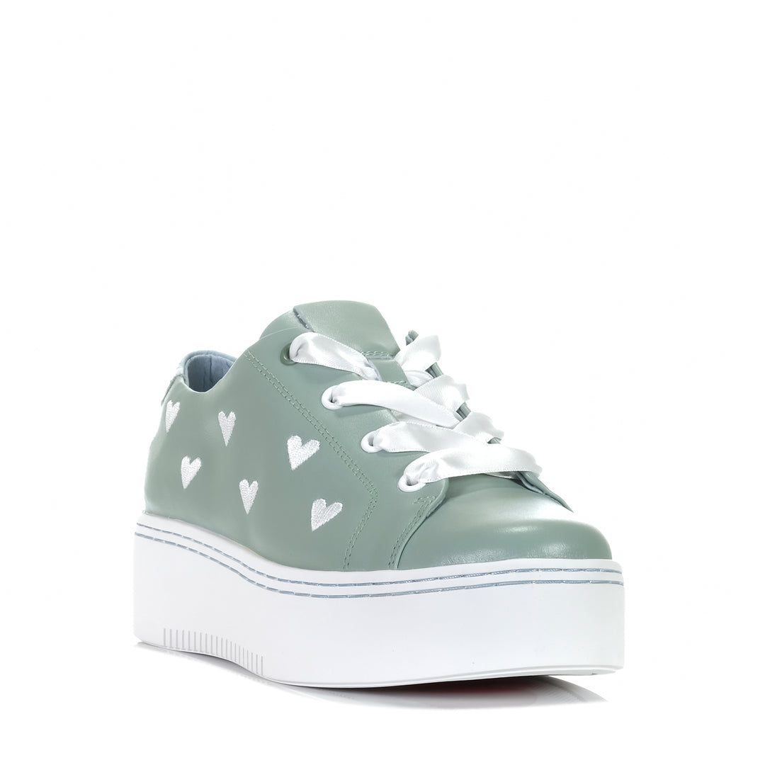 Minx Ace Of Hearts Soft Mint, 37 EU, 38 EU, 39 EU, 40 EU, 41 EU, flats, green, low-tops, Minx, shoes, sneakers, womens