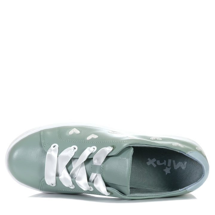 Minx Ace Of Hearts Soft Mint, 37 EU, 38 EU, 39 EU, 40 EU, 41 EU, flats, green, low-tops, Minx, shoes, sneakers, womens