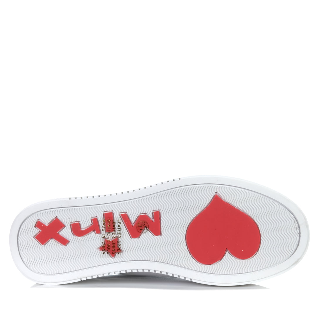 Minx Ace Of Hearts White/Red, 37 EU, 38 EU, 39 EU, 40 EU, 41 EU, flats, low-tops, Minx, shoes, sneakers, white, womens