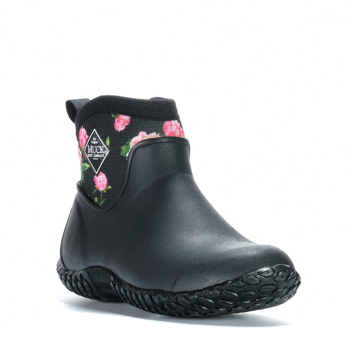 Muck Boots Muckster II Ankle Boot Black/Roses Womens Boots