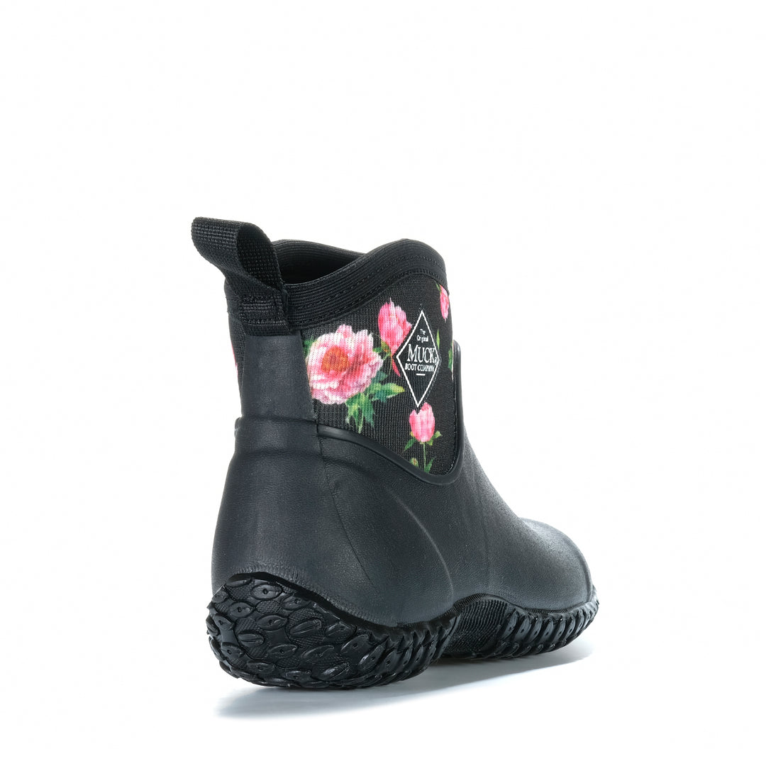 Muck Boots Muckster II Ankle Boot Black/Roses Womens Boots