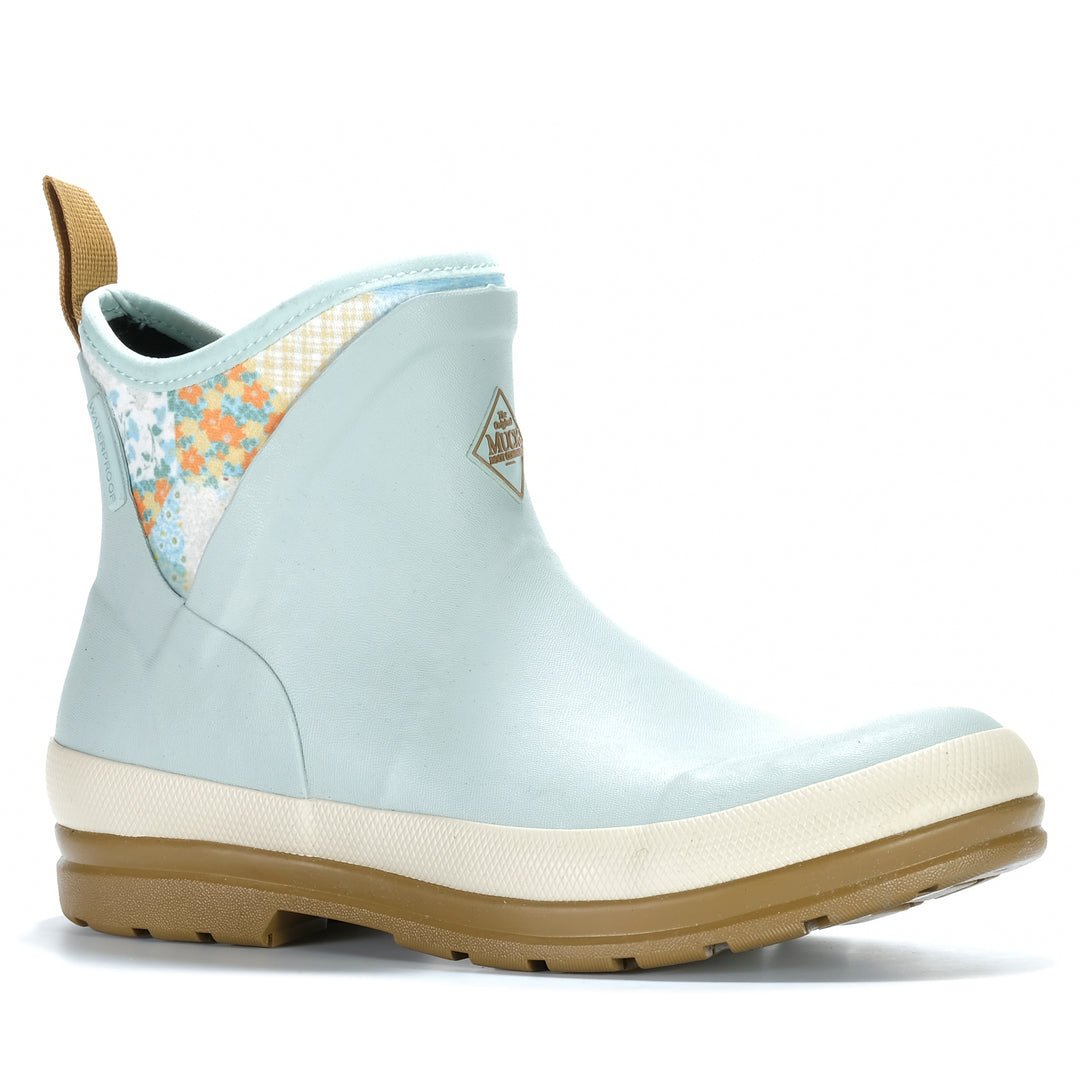 Muck Boots Originals Pull On Ankle Boot Blue/Quilted Floral Womens Boots