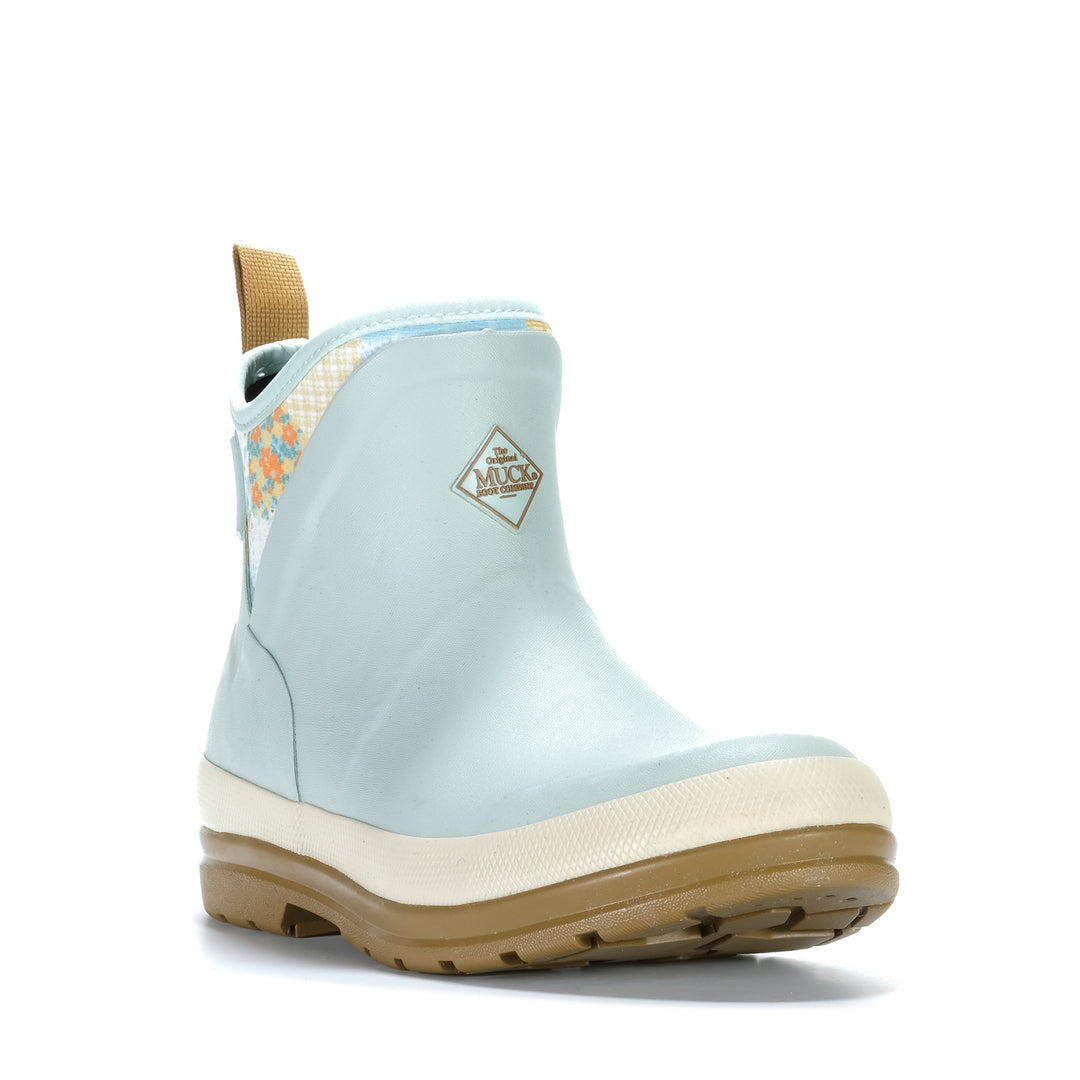 Muck Boots Originals Pull On Ankle Boot Blue/Quilted Floral Womens Boots