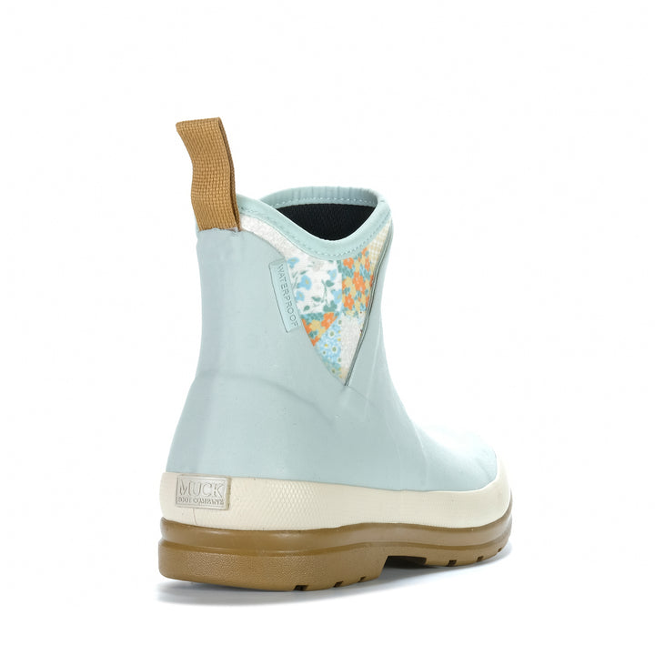 Muck Boots Originals Pull On Ankle Boot Blue/Quilted Floral Womens Boots