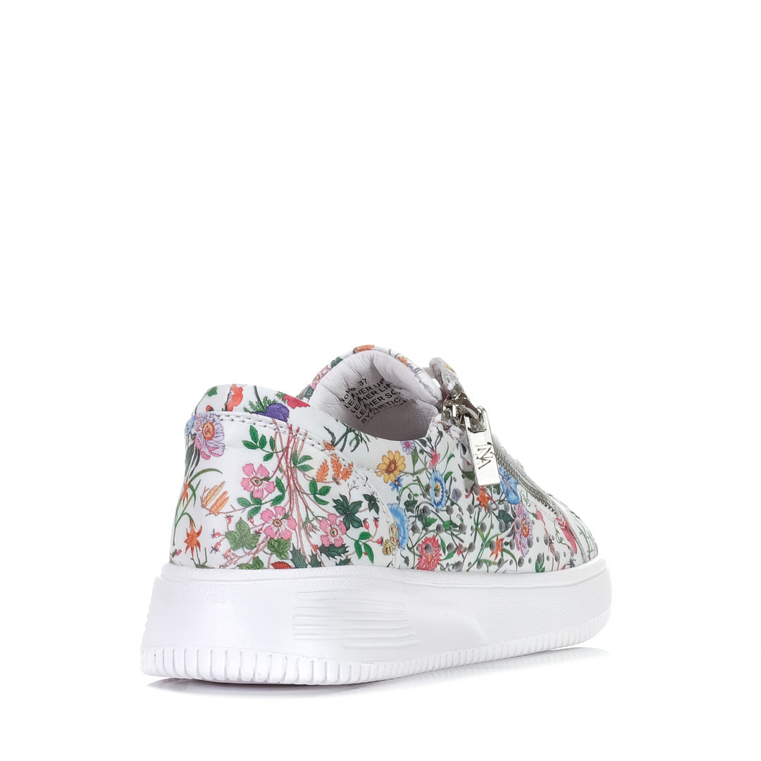 Naked Arches By Le Sansa Noble White Floral, Womens, le sansa, low-tops, multi, naked arches, sneakers, white, womens