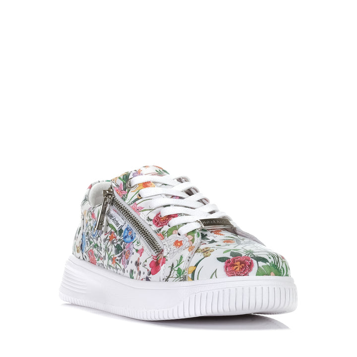 Naked Arches By Le Sansa Noble White Floral, Womens, le sansa, low-tops, multi, naked arches, sneakers, white, womens